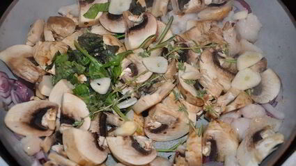 тосканский пресный хлеб с рулетом из ягнятины