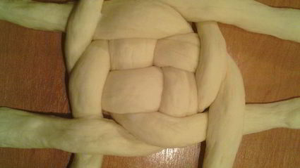 творожный хлеб плетенка