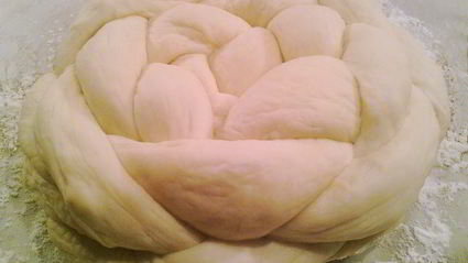 творожный хлеб плетенка