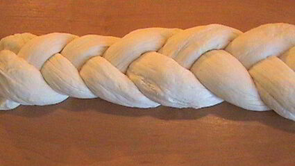 творожный хлеб плетенка