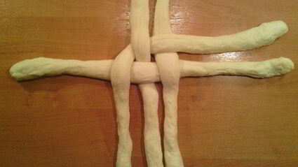 творожный хлеб плетенка