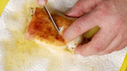 конвертики с гребешками, семгой и сыром