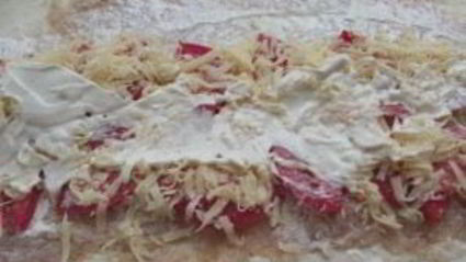 лаваш с фаршем и сыром