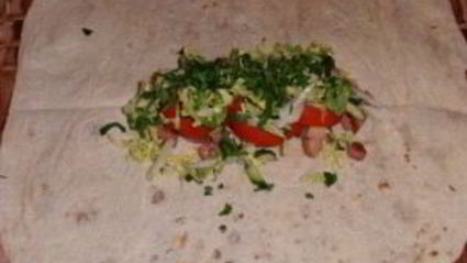 лаваш с копченой курицей