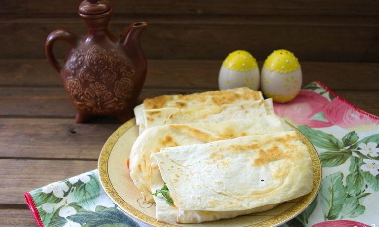 Рецепт лаваша с копченым сыром