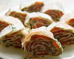 Лаваш с красной рыбой