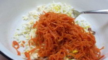 лаваш с курицей и корейской морковкой