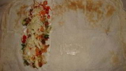 лаваш с курицей и овощами