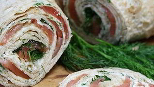 Лаваш с лососем