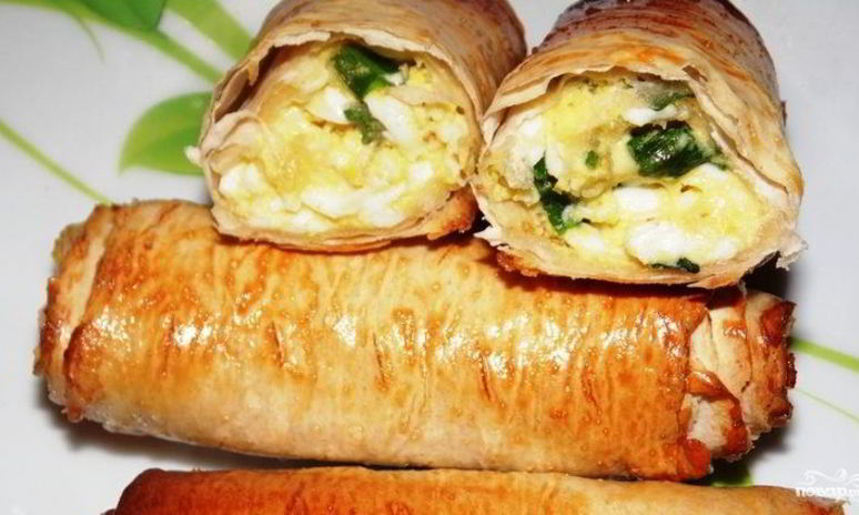 Рецепт лаваша с луком