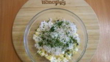 лаваш с рисом и яйцом