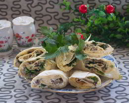 Лаваш с шампиньонами