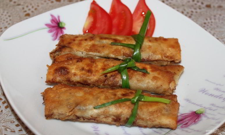 Рецепт лаваша с зеленым луком