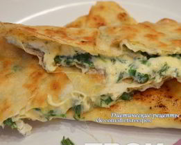 Лаваш с зеленью и сыром
