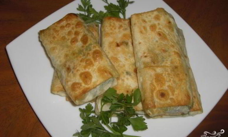 Рецепт лаваша с зеленью