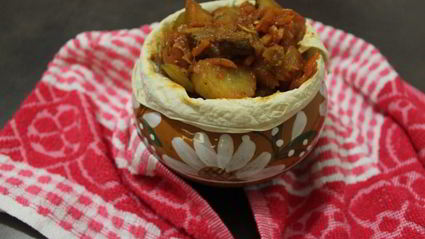 свиная вырезка с овощами в лаваше