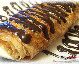 Яблочные рулетики из лаваша