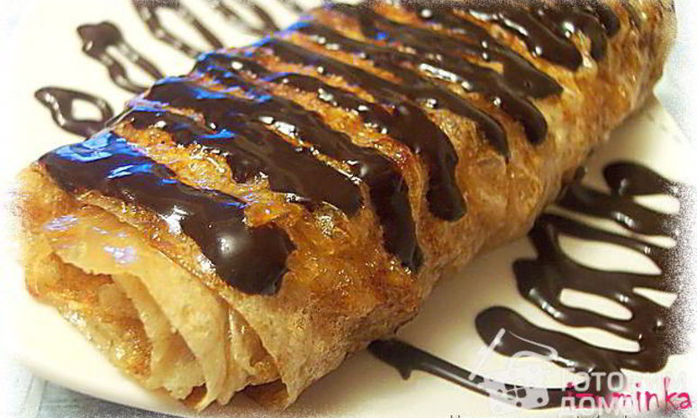 Рецепт яблочных рулетиков из лаваша