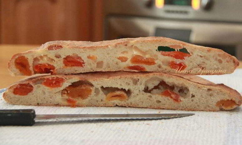 Рецепт абрикосовой фокаччи с лимончелло