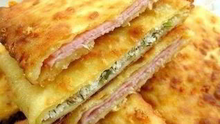 Быстрые лепешки из сыра с начинкой