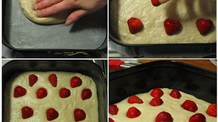 фокачча с клубникой