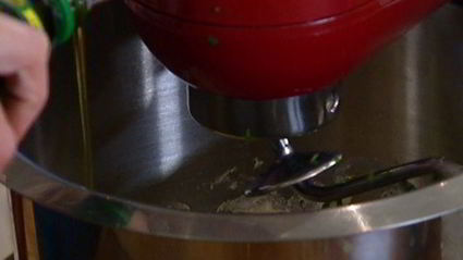 лепешка с имбирем, чили и кинзой