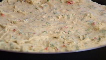 лепешка с имбирем, чили и кинзой