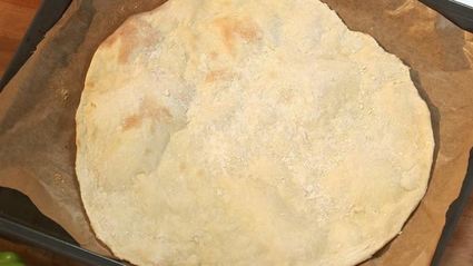 лепешка со свиным паштетом и сладкими овощами