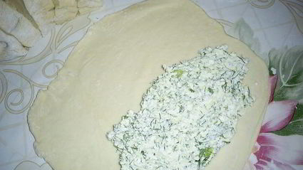 лепешки на простокваше весенние с творогом и зеленью