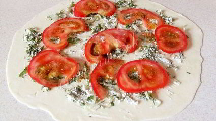 лепешки с брынзой и зеленью