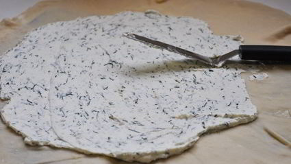 лепешки с творогом и укропом