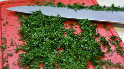 лепешки с творогом и укропом