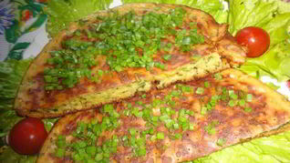 Луковая лепешка