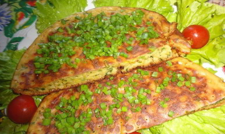 Рецепт луковой лепешки