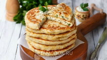 сырные лепешки с начинкой
