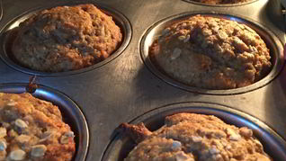 Банановые маффины из полбы