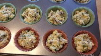 грибные маффины с сыром и зеленью
