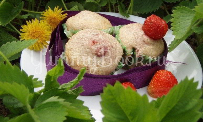 Рецепт клубнично-кокосовых маффины