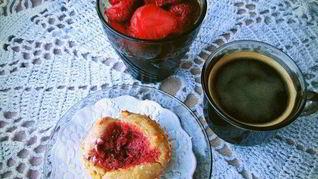 Клубничные маффины с овсянкой