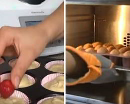 Клубничные маффины