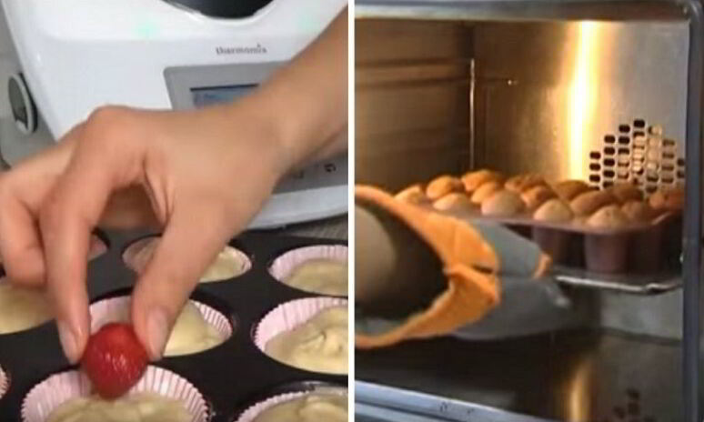 Рецепт клубничных маффинов