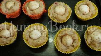 куриные маффины с шампиньонами и моцареллой