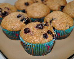 Лимонные маффины с черникой