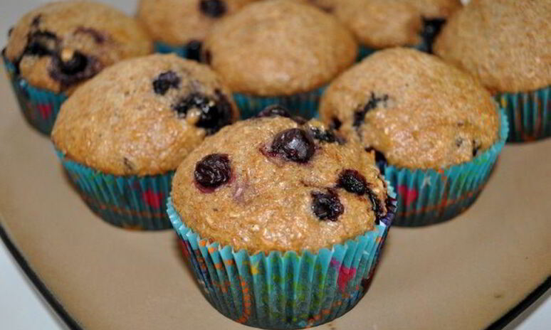 Рецепт лимонных маффинов с черникой