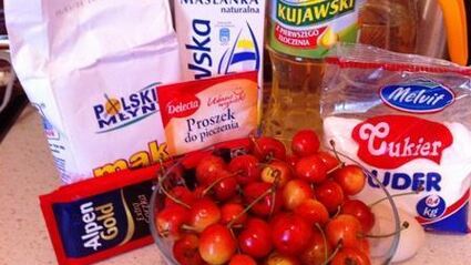 маффины с черешней