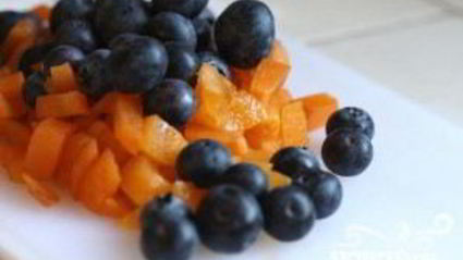 маффины с черникой и абрикосами