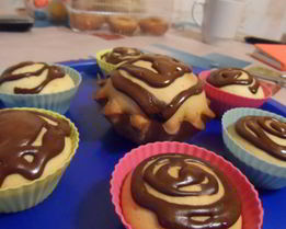 Маффины с шоколадным кремом