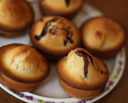 Маффины с целой голубикой