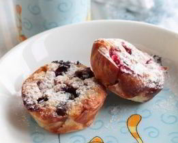 Маффины со свежей голубикой