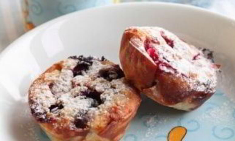 Рецепт маффинов со свежей голубикой